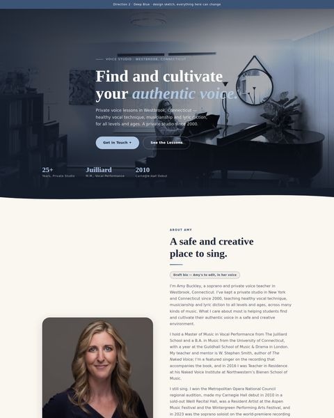 Deep Blue — website direction 5