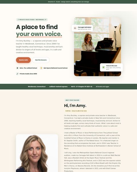 Studio — website direction 2