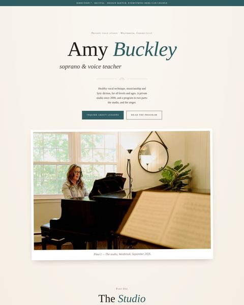 Recital — website direction 3